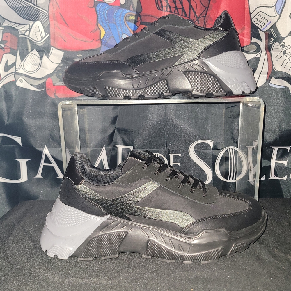 Karl Lagerfeld Black and Gray Men's Sneakers